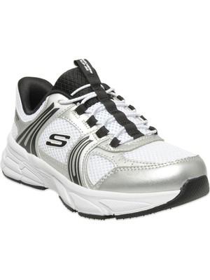 Skechers 319078 Retro-Graph Classic Kicks Slip-Ins Beyaz-Siyah Kız Çocuk Spor Ayakkabı