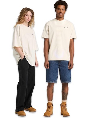 Timberland TB0A5MKY Lake House Back Graphic Tee Beyaz Unisex T-Shirt