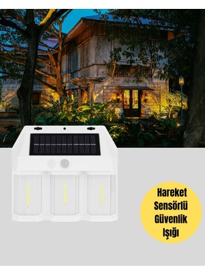 Marmara Avm Dış Mekan Solar Duvar Lambası – 120° Hareket Algılama, 3 Işık Modu Yeni Nesil