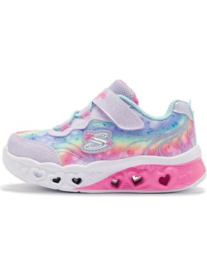 Skechers 303253 N Flutter Heart Lights Groovy Swirl Günlük Mor Kız Çocuk Spor Ayakkabı