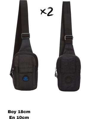 Sannora Bags Unisex Keten Kumaş Telefon Bölmeli Bel ve Çapraz Omuz Çanta Göğüs Seyahet Günlük Bodybag