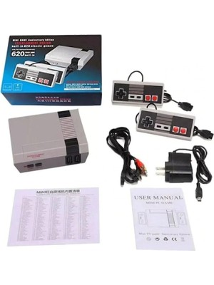 My Best Store 8 Bit Oyun Konsolu Bej Renk 620 Yüklü Oyun Bluetooth Yok Kolay Bağlantı - Elektronik