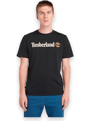 Timberland TB0A5UPQ Linear Logo Sleeve Siyah Erkek T-Shirt