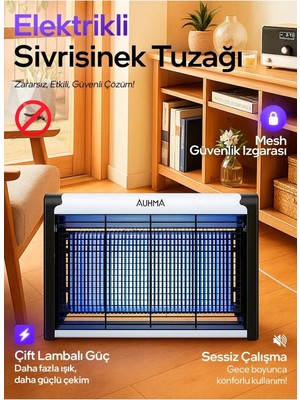 My Best Store Çift Ampullü Elektrikli Sineklik Makinesi Sivrisinek Kovucu ve Yakalama Cihazı - Süpermarket