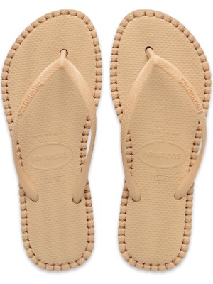 Havaianas 4149928 Slim Flatform Loop Parmak Arası Bej Kadın Terlik