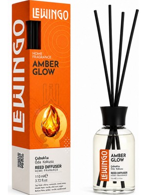 Amber Glow Bambu Çubuklu Oda Kokusu - 110 ml - Cam Şişe 