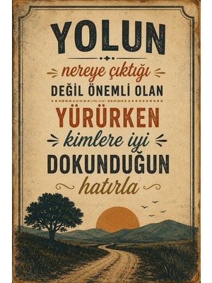 Lucena Retro Edebi Sözlü Mdf Duvar Tablosu Vintage Dekoratif Motivasyon Panosu 17