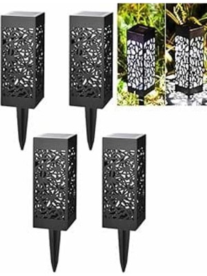 Empressco Forlife Güneş Enerjili Bahçe Aydınlatması, Beyaz Led, 4'lü Set, Yürüyüş Yolu, Teras, Çim, Havuz, Yo