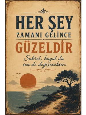 Lucena Retro Edebi Sözlü Mdf Duvar Tablosu Dekoratif Motivasyon Yazılı Vintage Pano 20