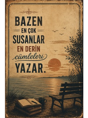 Lucena Retro Edebi Söz Ahşap Mdf Duvar Tablosu Dekoratif Motivasyon ve Kitap Sever Hediyesi 31
