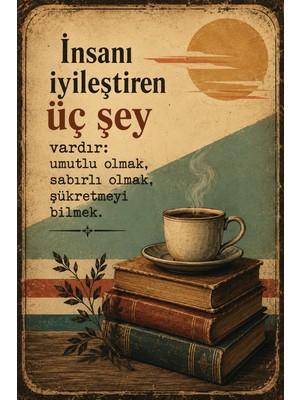 Lucena Retro Edebi Sözlü Mdf Duvar Tablosu Dekoratif Motivasyon ve Kitap Temalı Pano 8
