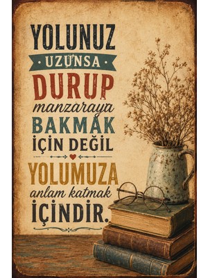 Lucena Vintage Edebi Söz Mdf Tablo Retro Dekoratif Duvar Dekoru 34