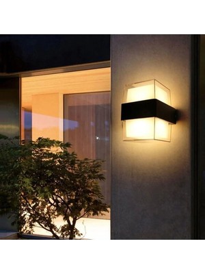 Empressco Ekim Aydinlatma 10 Watt Gün Işığı Ledli Bahçe Dış Mekan Aplik Armatürü, Modern Tasarım Bahçe Apliği