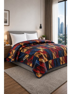 Bella Home Yatak Örtüsü | Çok Amaçlı | 100% Polyester | Hassas Tuşeli | Basklı | Lüx - Premium | 200 cm x 220 cm