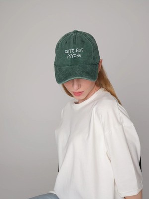 Empressco Cute But Psycho Yıkamalı Beyzbol Kep