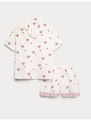Marks & Spencer Pamuklu Desenli Pijama Takımı