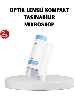 Tbl Dekor LED Işıklı Mikroskop 80X–200X Zoom Eğitici Bilim Seti ve Taşınabilir