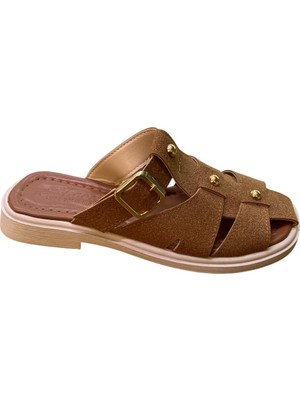 Shoes Kadın Düz Kaymaz Taban Önü Kapalı Kafes Terlik