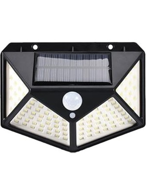 Esranın Dünyası 100 Led'li Güneş Enerjili Solar Duvar Apliği - 1200 Lümen Hareket Sensörlü 3 Modlu Bahçe Aydınlatması, Duvar Armatürü IP65 Su Geçirmez, 270° Geniş Açı, Siyah          [enerji Sınıfı A+]