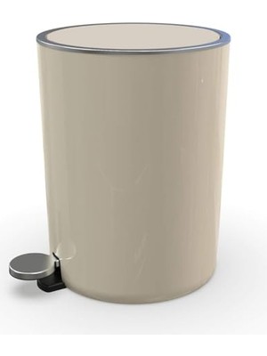 Esranın Dünyası M-E66-09 Lenox 5 Lt Pedallı Çöp Kovası Bej