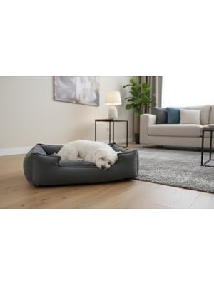 Esranın Dünyası Kedi Yatağı, Küçük Irk Köpek Yatağı 60X45 Gri