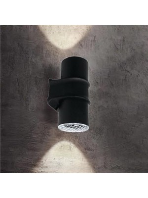 Esranın Dünyası Çiftli Çağlayan Aplik IP54 Dış Mekan Zita Beyaz, Günışığı, Yeşil, Turuncu Işık Bahçe Aydınlatma Duvar Apliği + 2 Adet GU10 LED Ampul (Beyaz)          [enerji Sınıfı A+]
