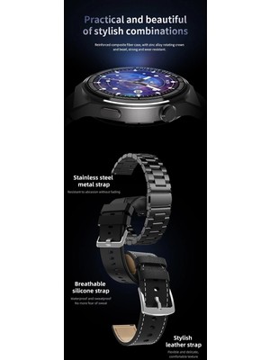 Genel Tedarik 1.45" Yüksek Çözünürlüklü Ekranlı Nfc Özellikli Akıllı Saat, Siyah Renk Seçeneği