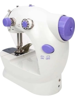 TeknoKapsül Pedallı Mini Dikiş Makinesi Çift Makara Kilitli Dikiş