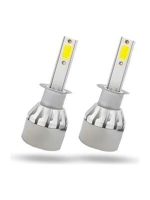 MarkEntegra Trendlıfeoto H1 LED Xenon Mini Far Ampul Şimşek Etkili H1 Beyaz