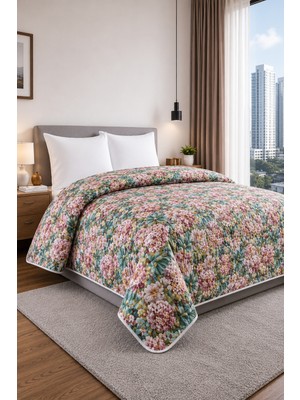 Bella Home Yatak Örtüsü | Çok Amaçlı | 100% Polyester | Hassas Tuşeli | Basklı | Lüx - Premium | 200 cm x 220 cm