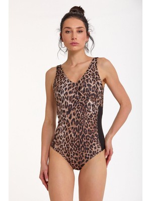 Argento Büzgülü Leopar Desen Mayo 0579-3021