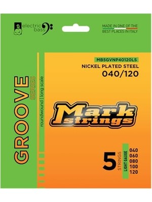 MarkEntegra Groove Nickel Plated Steel 40-120 5 Bas Teli