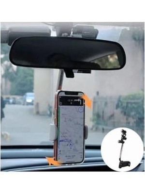 Hakay Butik Araç Dikiz Aynasına Uyumlu Telefon Tutucu Aparatı