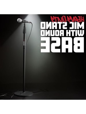 Hakay Yuvarlak Ayaklı Mikrofon Standı, 25 cm Yükseklik