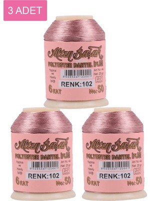 Royaleks Group 3 Adet Altınbaşak Oya ve Dantel Ipi 20 gr - Royaleks - No: 102