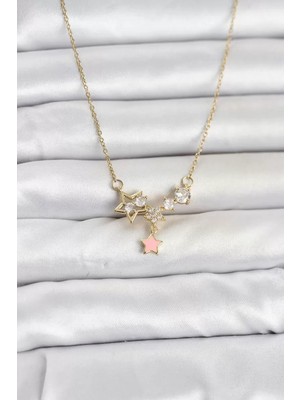 Aydogan's Ayd 316L Çelik Zincir Gold Renk Yıldız Model Kadın Kolye TJ-BKO11068