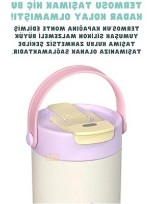 Hakay 660 ml Kapasiteli Çift Renkli Termos, Pipetli Kullanım