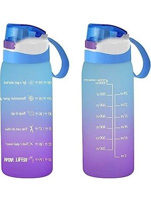 Hakay Mavi Motivasyon Su Matarası - 500 ml Kapasiteli Su Şişesi