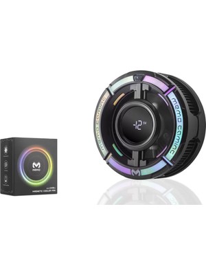 Aydogan's Ayd Manyetik Telefon Soğutucu Fan 15W Rgb Dijital Ekranlı Siyah CX15