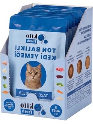 Hakay %100 Taze Ton Balıklı Kedi Yemeği, 80 G x 8 Adet
