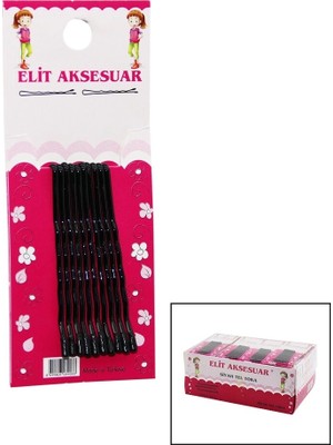 AyrStore Buğz Siyah Tel Toka Seti - 10'lu Paket
