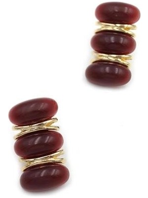 Royaleks Boncuk Vintage Küpe - Kırmızı