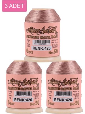 Royaleks Group 3 Adet Altınbaşak Oya ve Dantel Ipi 20 gr - Royaleks - No: 426