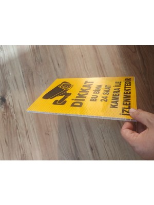 Durak Reklam Kamera Ile Izlenmektedir Uyarı Ikaz Levhası A4 A3 30X40 cm