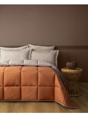 Apricitas Home Wınd Terrakota Çift Kişilik Mikro Yatak Örtüsü