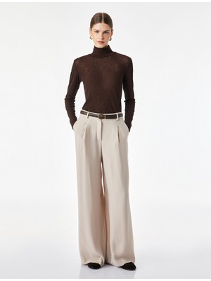Koton Slim Fit Dik Yaka Uzun Kollu Tişört