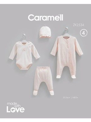 Caramell Yeni Sezon Kız Bebek 4 Lü Hastane Çıkışı Fashion Girl 2534