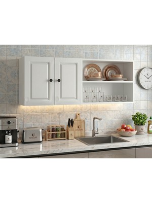 Kenz Life Kenzlife Membran Hazır Mutfak Dolabı Supsup Byzbyz Çerçeve 160*60*32 Mebran Kapak Suntalam Gövde Arkalıklı