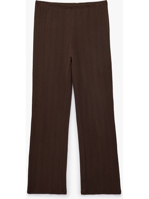 Koton Beli Lastikli Dokulu Uzun Pijama Altı