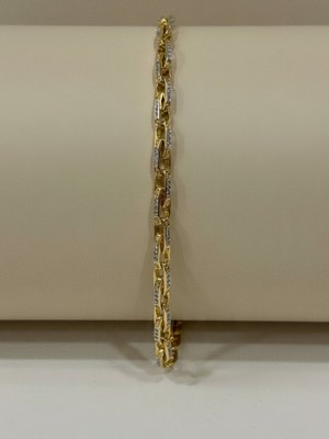 Xuping Jewelry Kadın Çelik Gold Vıp Seri Zirkon Taşlı Sarmal Model Kararmaz Bileklik